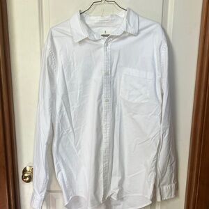 Men's Classic White Button-Down Shirt